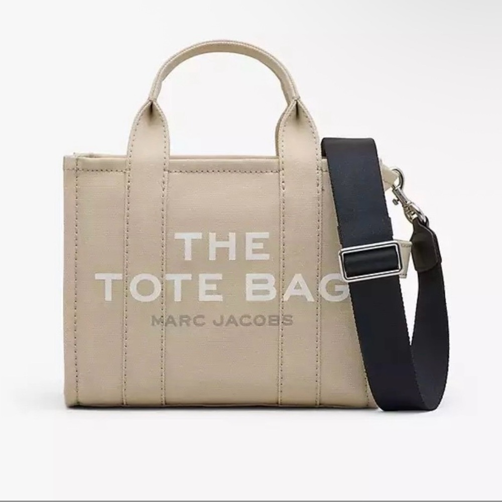 Marc Jacobs Tan and Black Tote Bag with Versatile Design